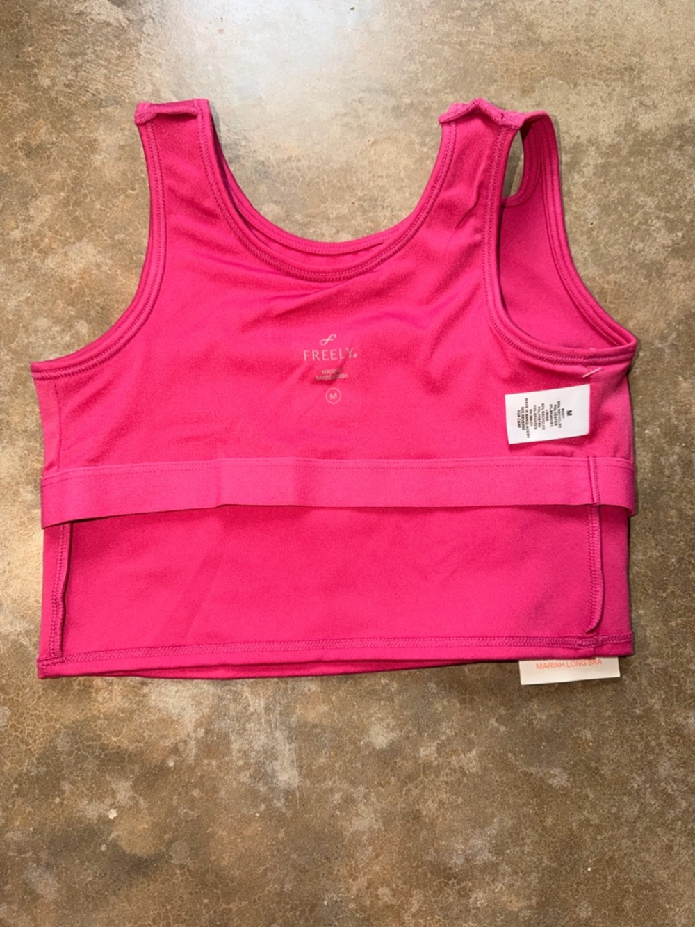 Freely - Pink Athletic Top with Built in Bra - Girls M NWT - Picture 7 of 9